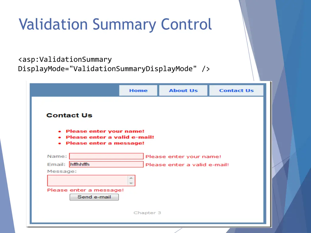 validation summary control 1