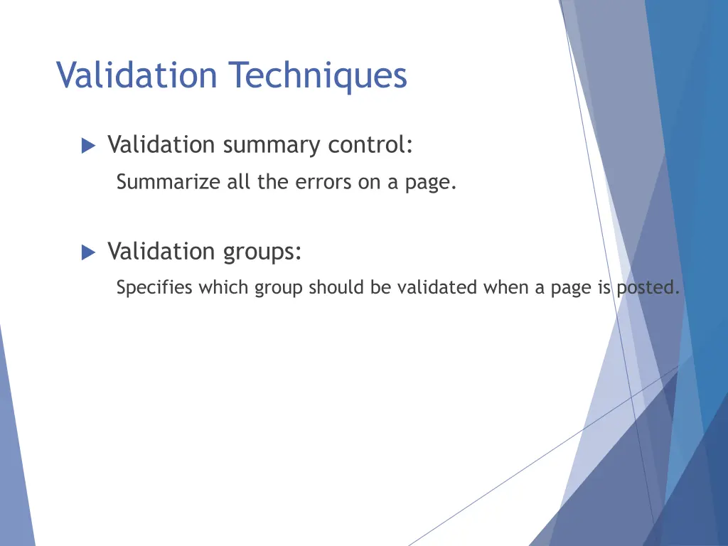 validation techniques