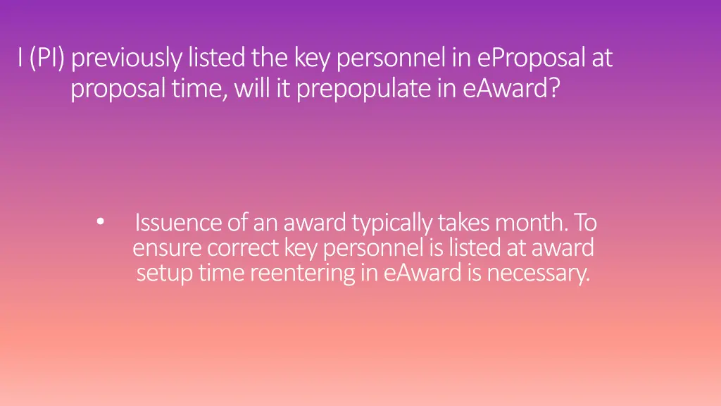 i pi previously listed the key personnel