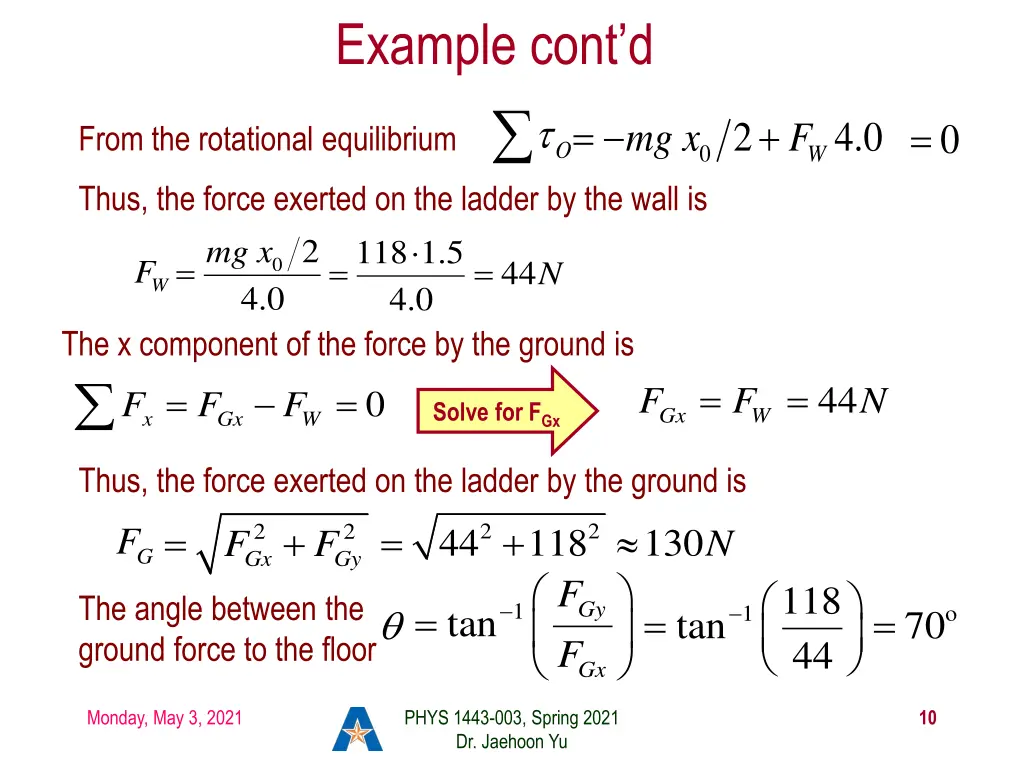 example cont d