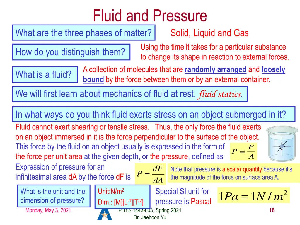 fluid and pressure