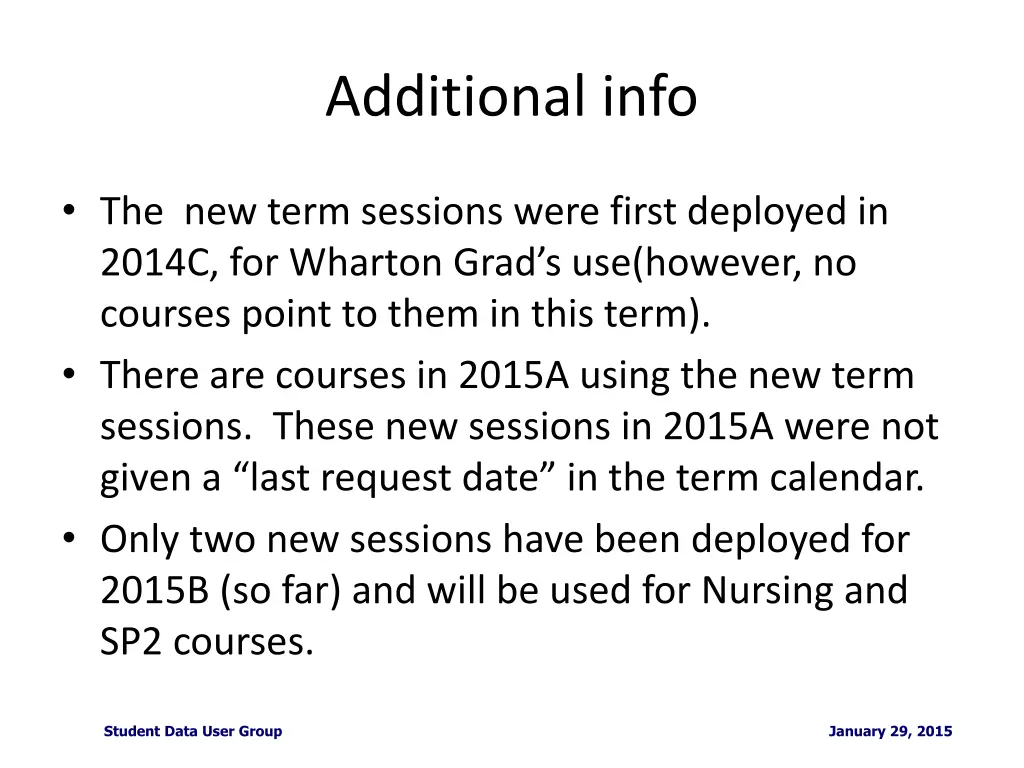 additional info