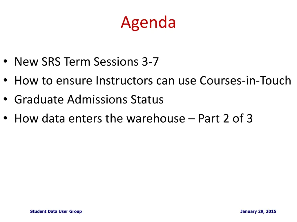 agenda