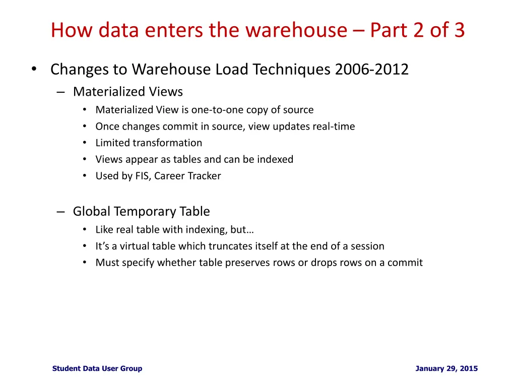 how data enters the warehouse part 2 of 3 1