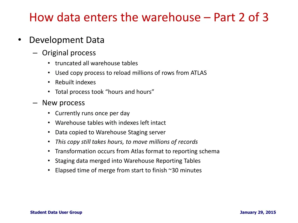how data enters the warehouse part 2 of 3 4