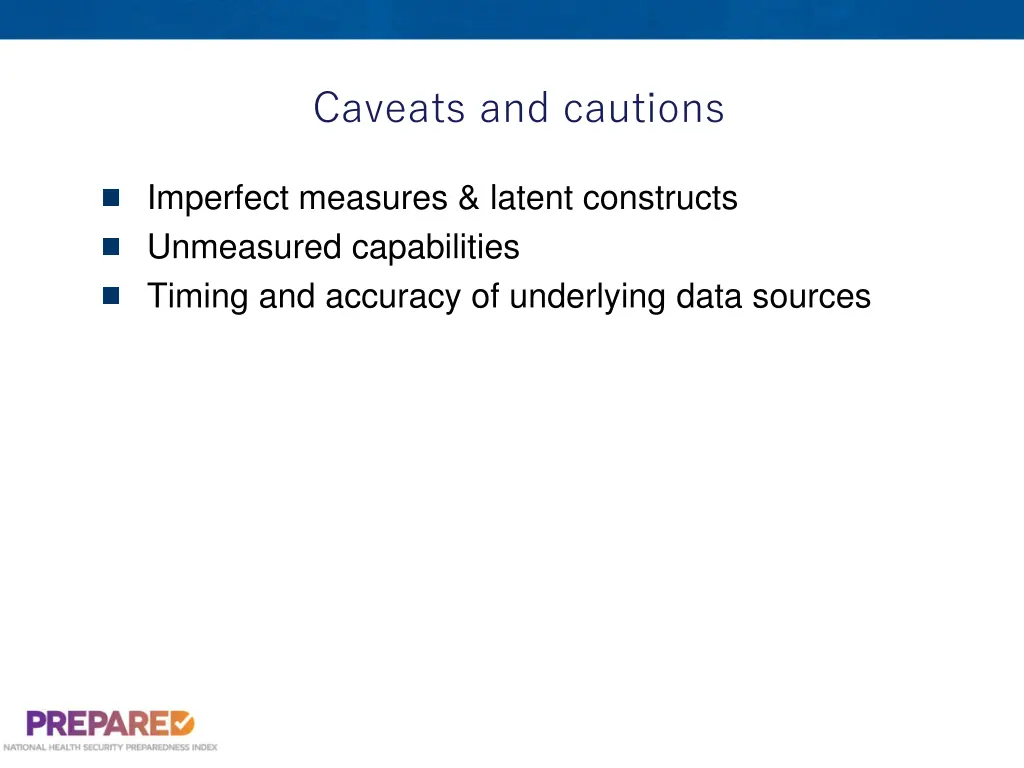 caveats and cautions