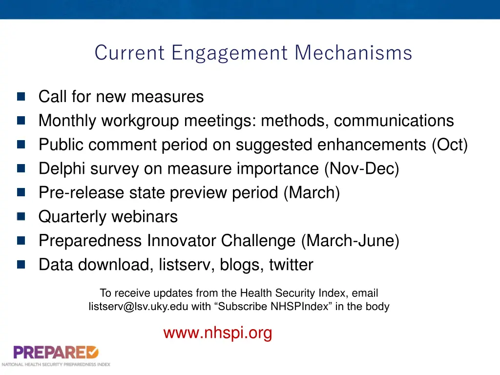 current engagement mechanisms