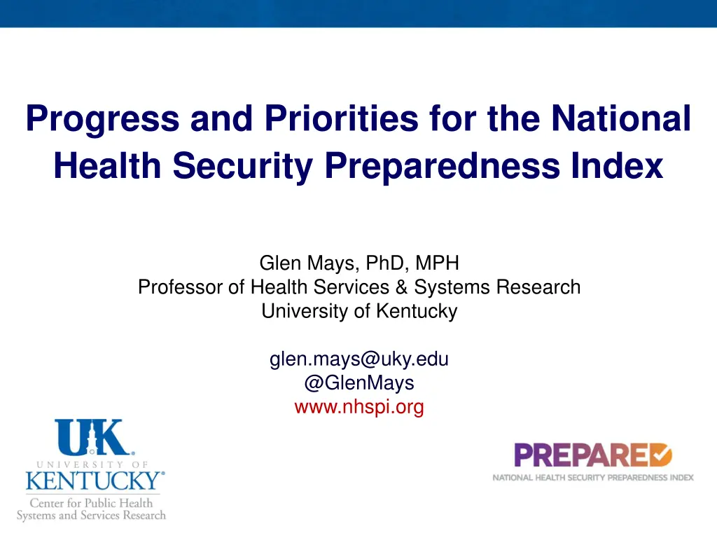 progress and priorities for the national health