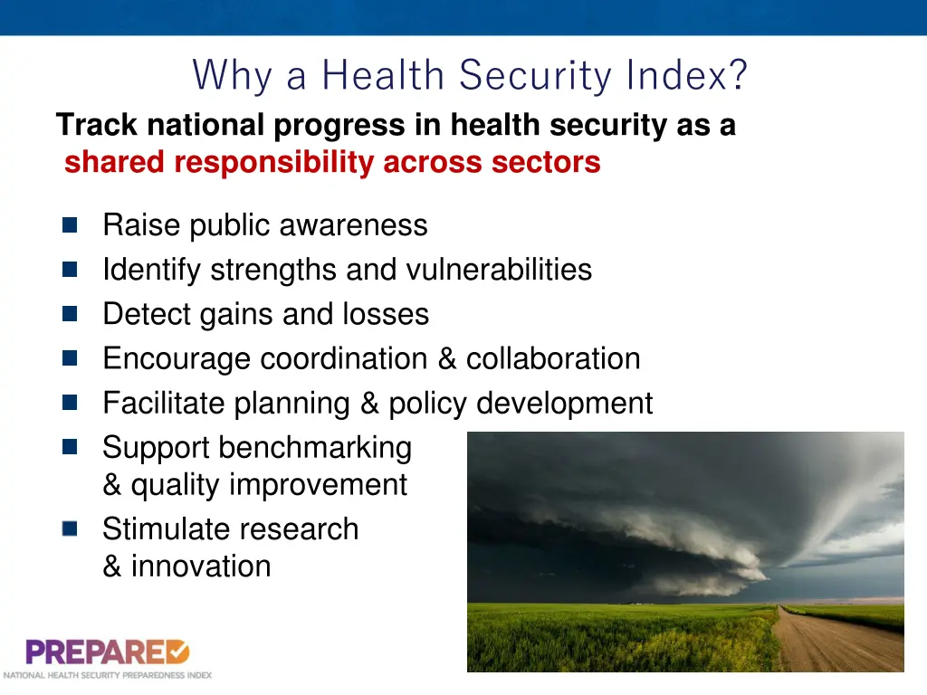 why a health security index track national