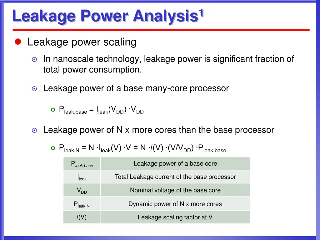 leakage power analysis 1
