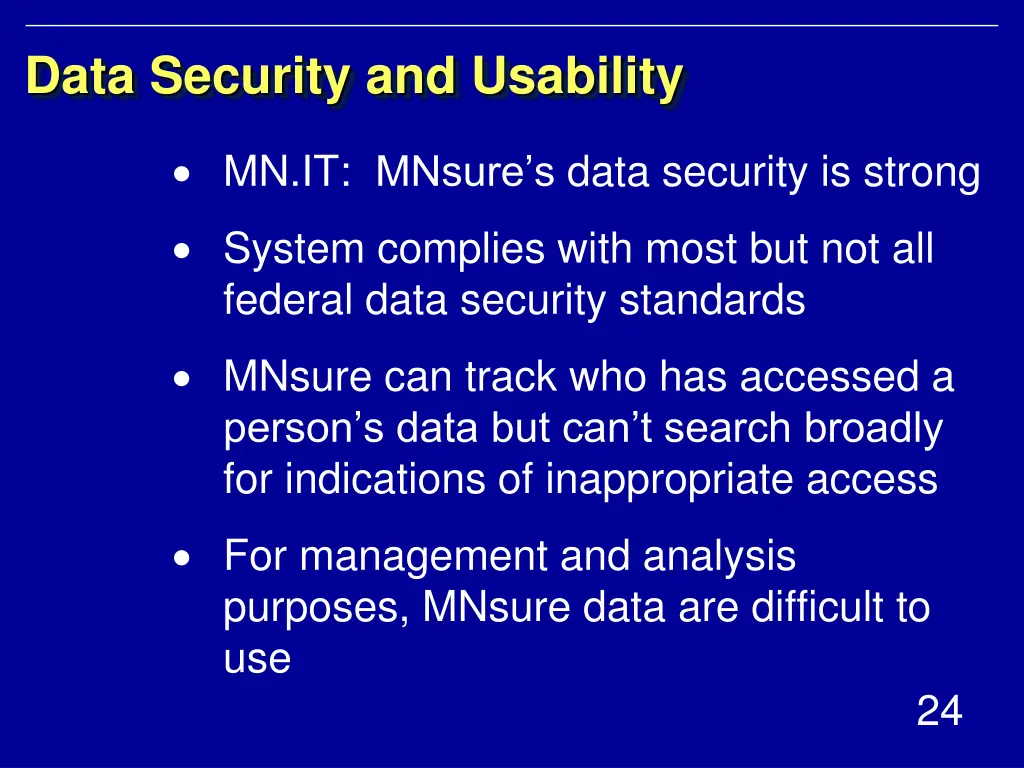 data security and usability