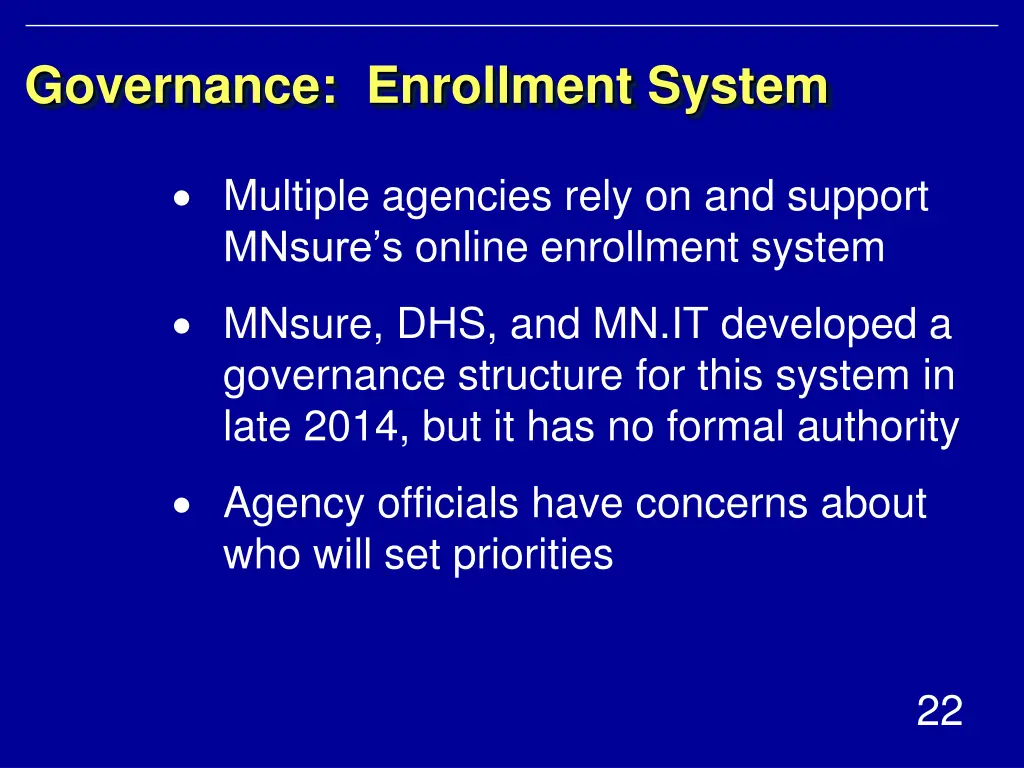governance enrollment system
