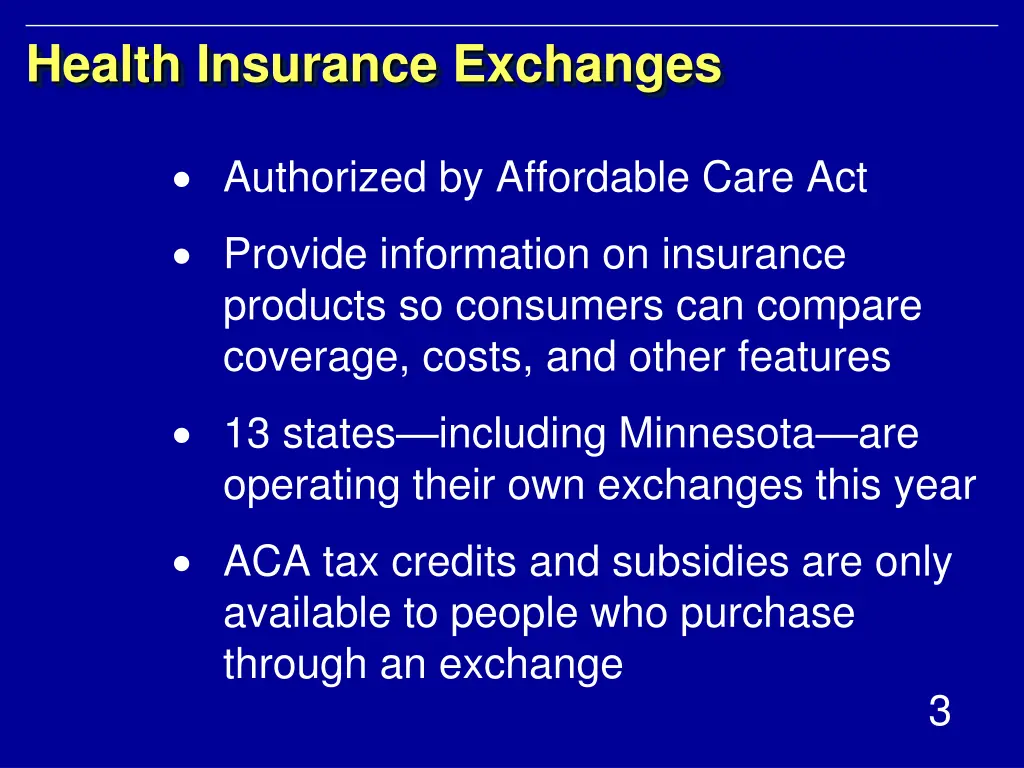 health insurance exchanges