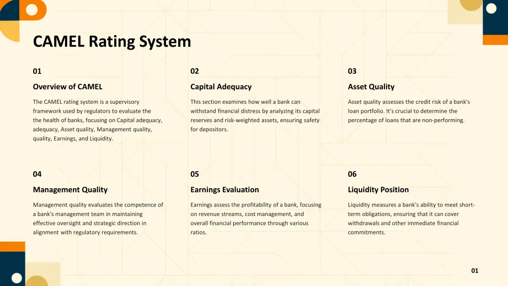 camel rating system