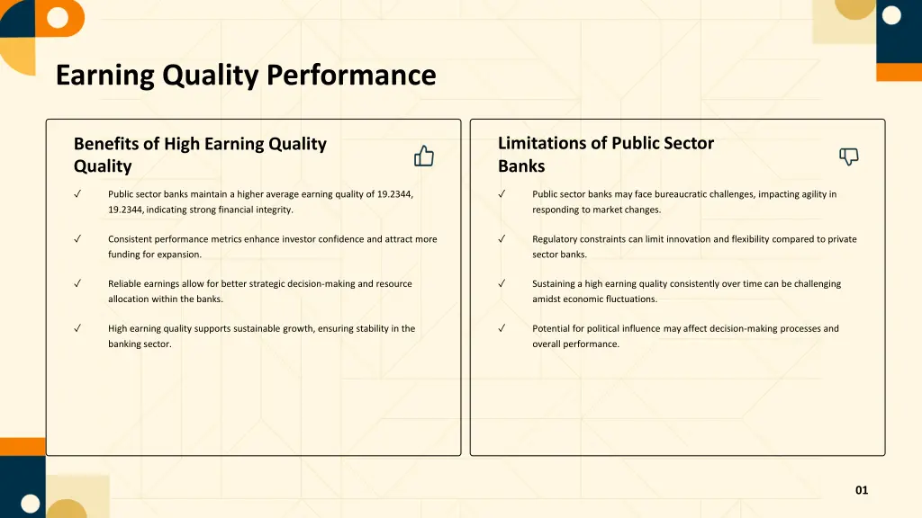 earning quality performance