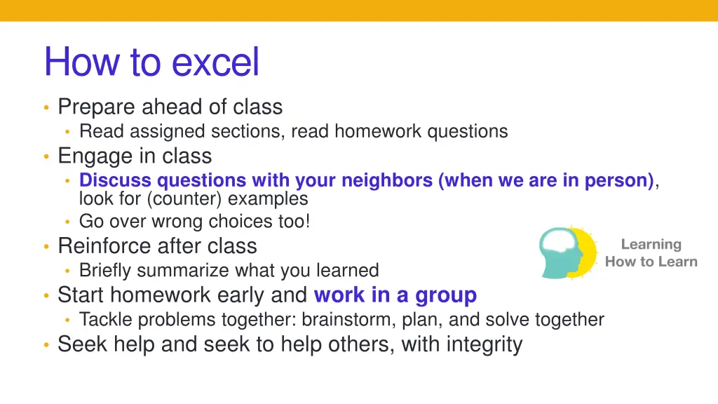 how to excel prepare ahead of class read assigned