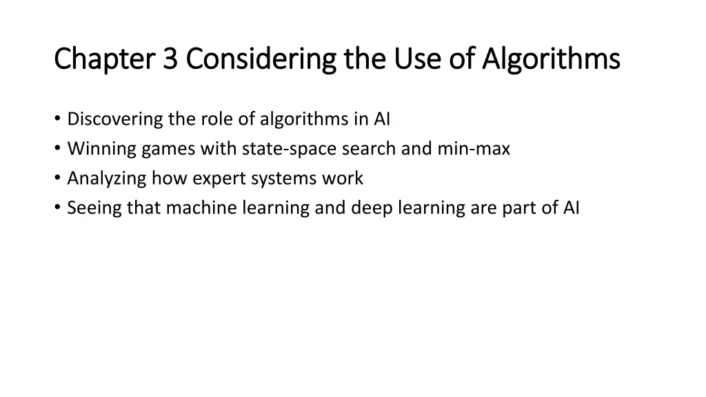 chapter 3 considering the use of algorithms