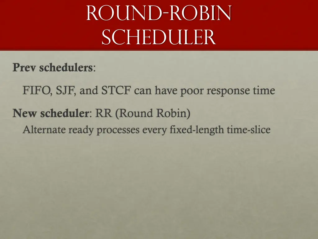 round robin scheduler