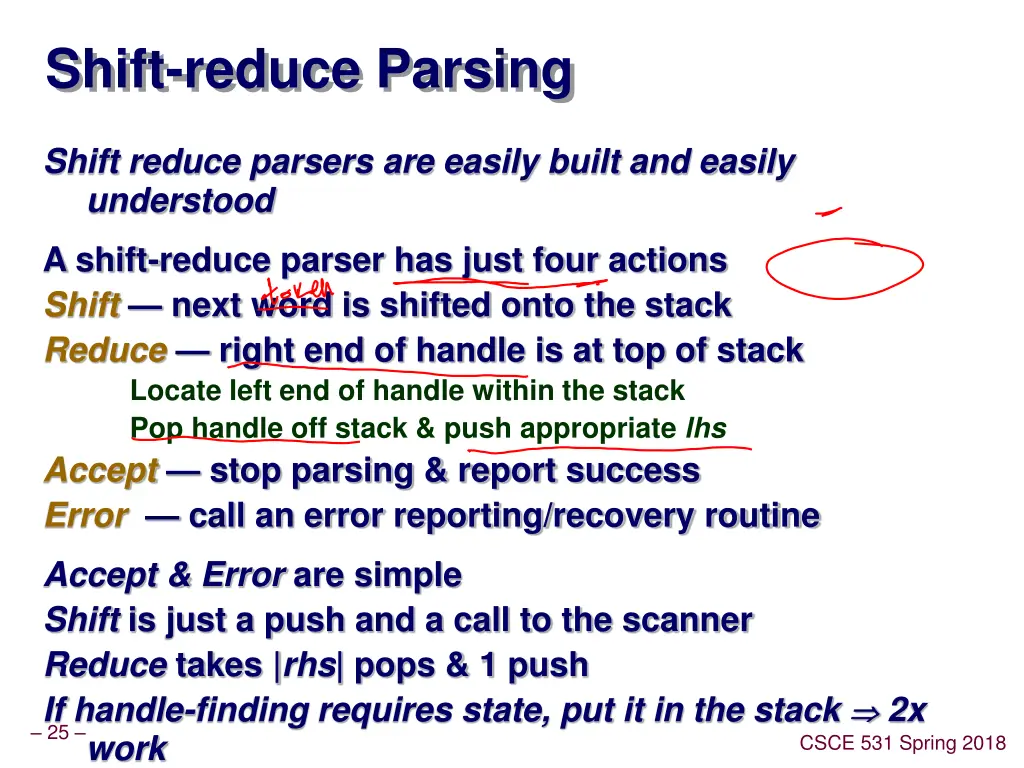 shift reduce parsing