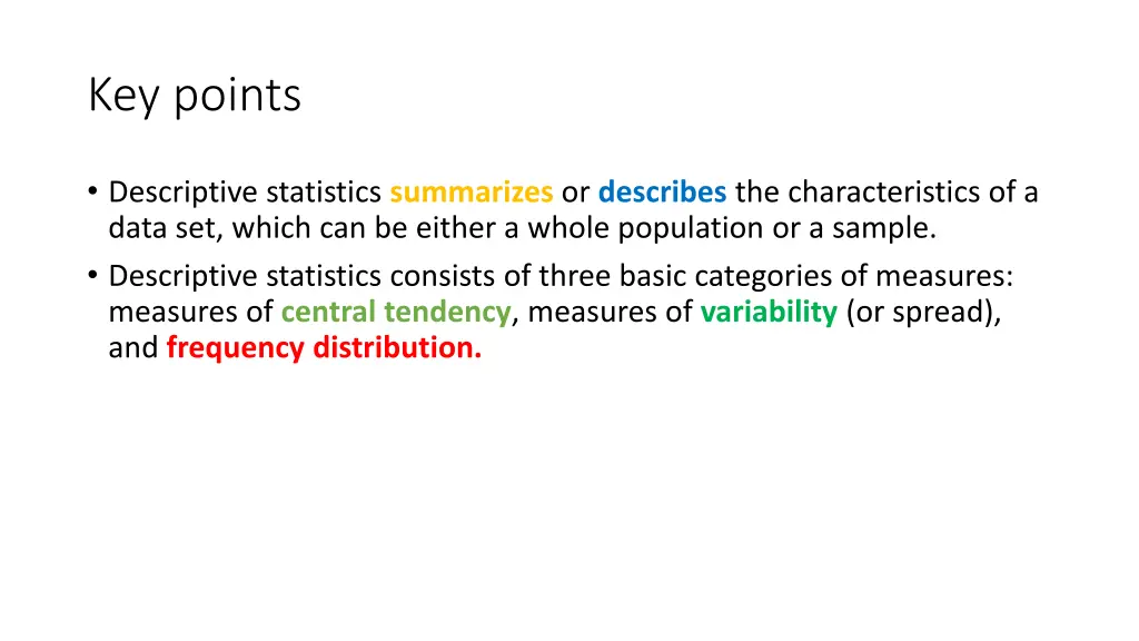 key points