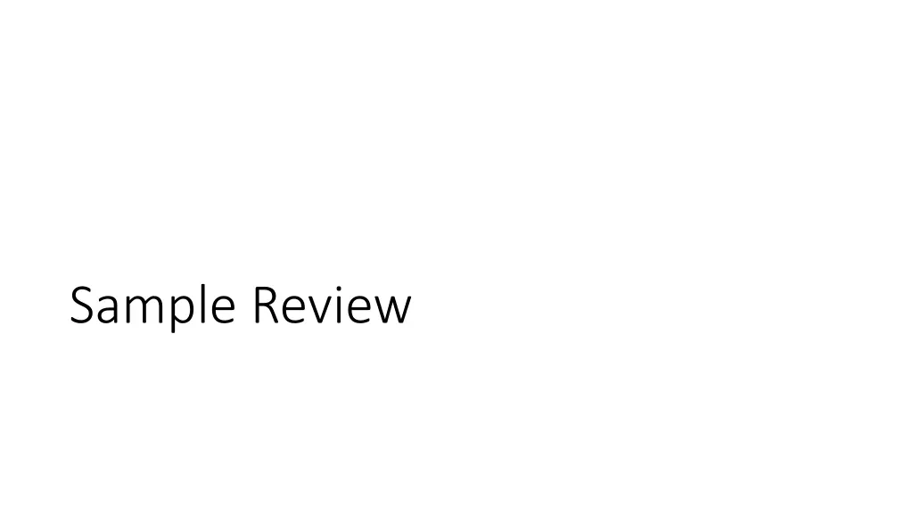 sample review