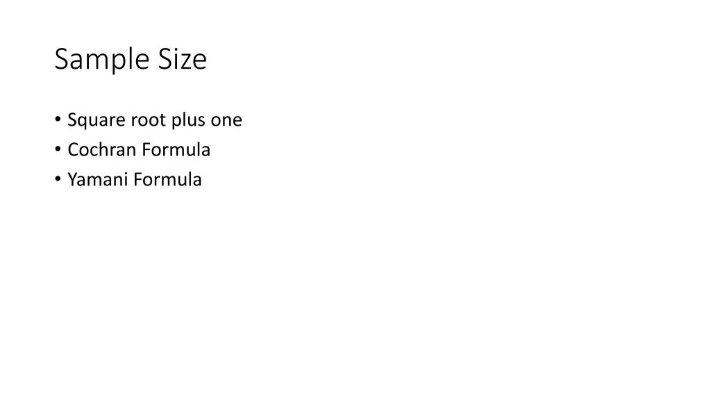 sample size