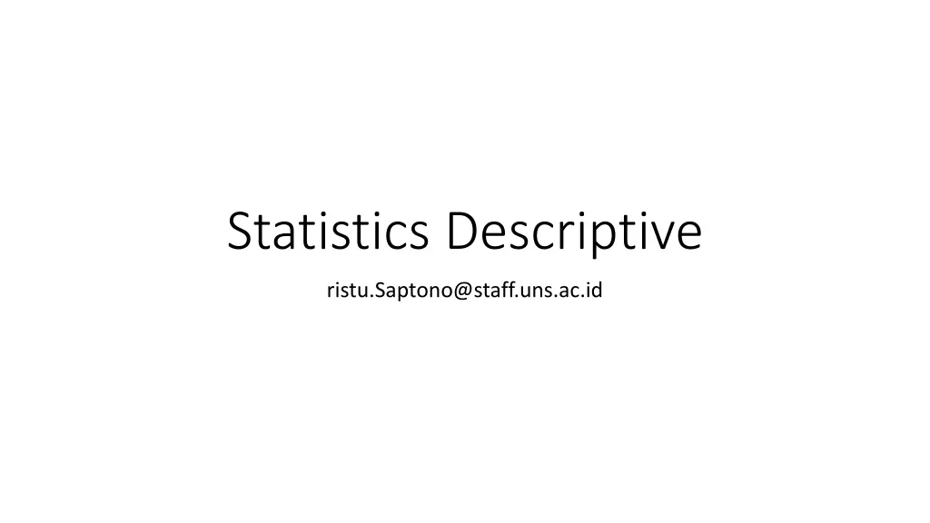 statistics descriptive