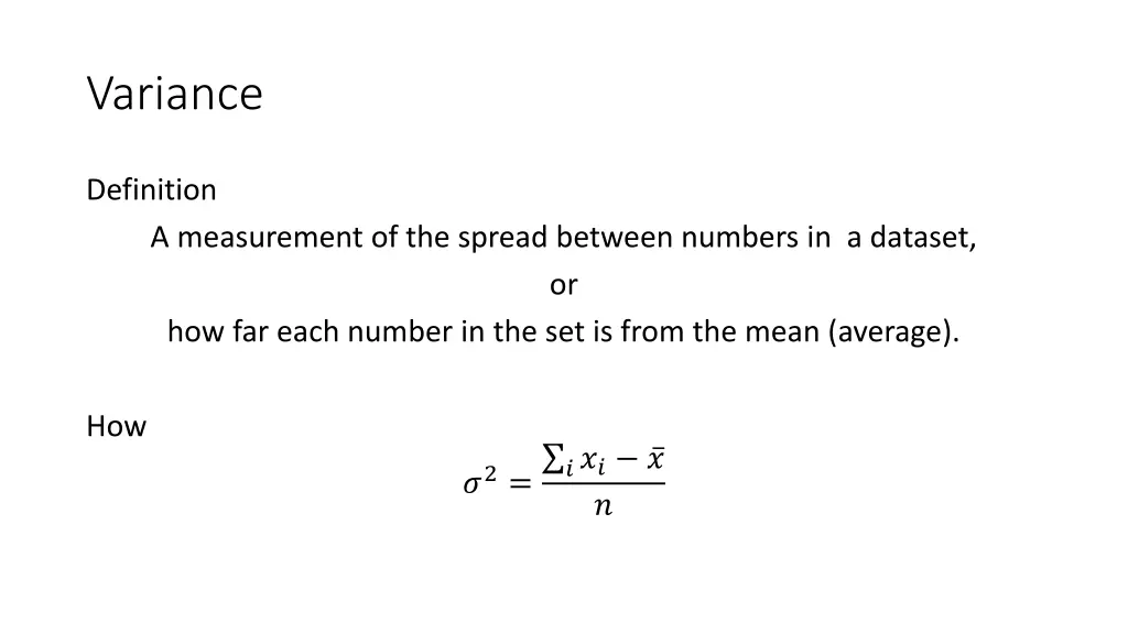 variance