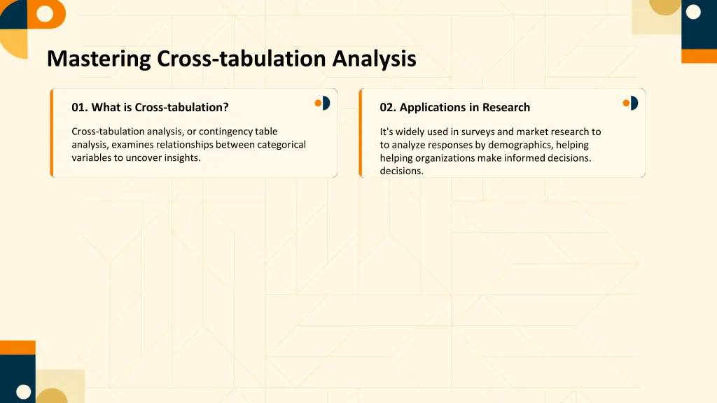 mastering cross tabulation analysis