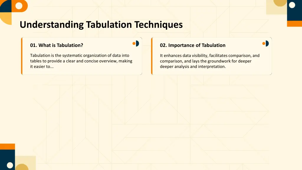 understanding tabulation techniques