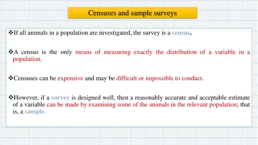 censuses and sample surveys