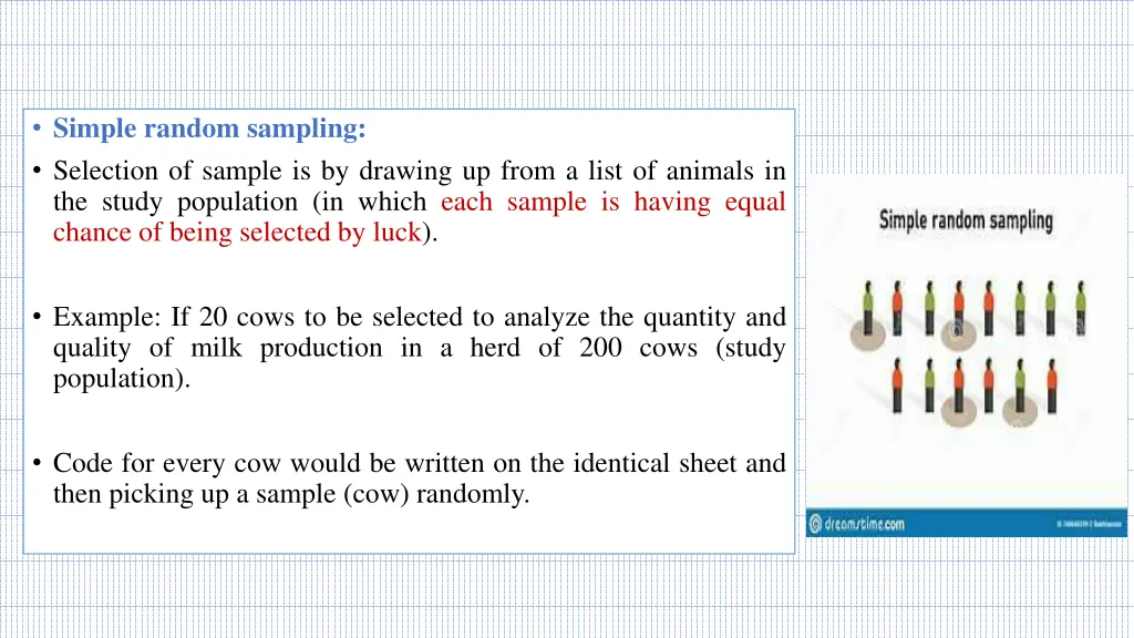 simple random sampling selection of sample