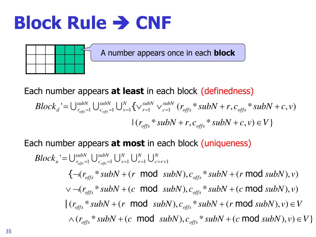 block rule 1