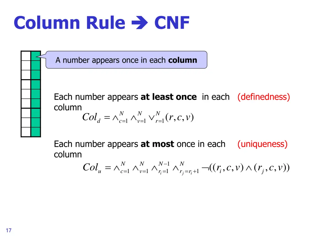 column rule