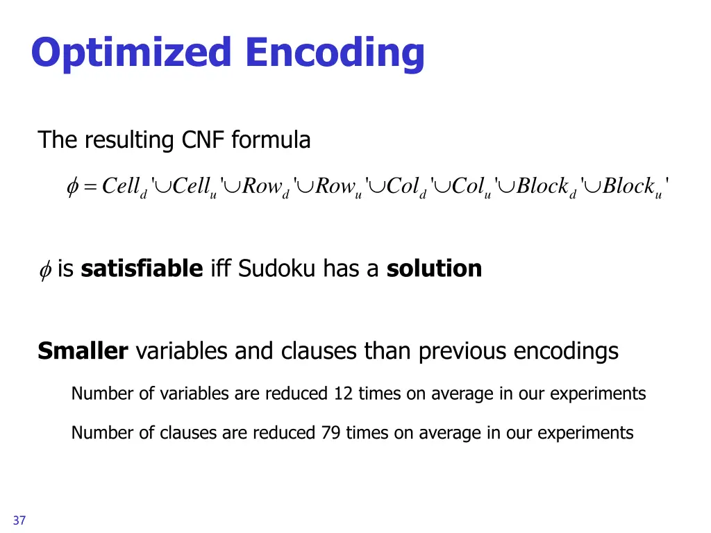optimized encoding