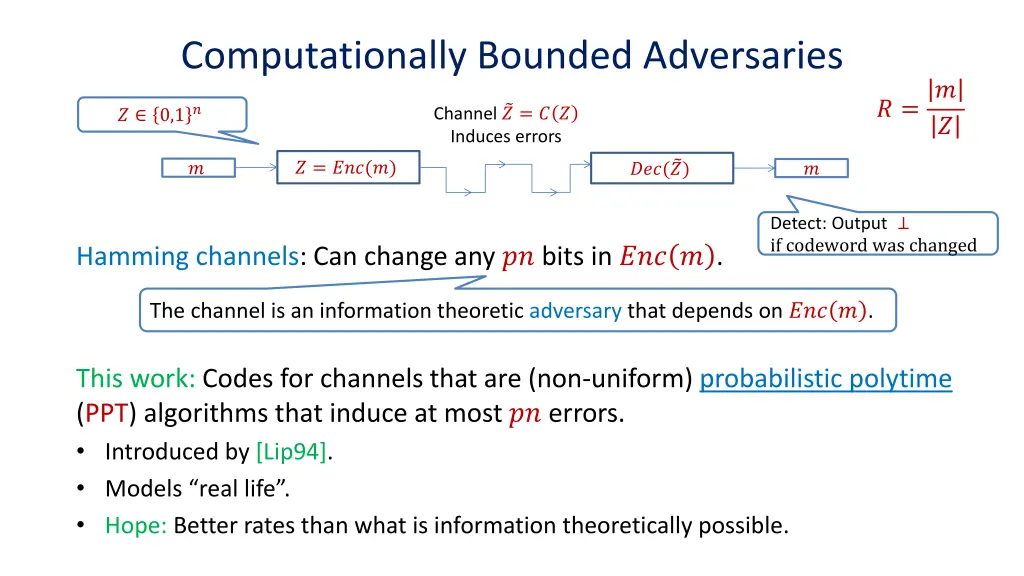 computationally bounded adversaries