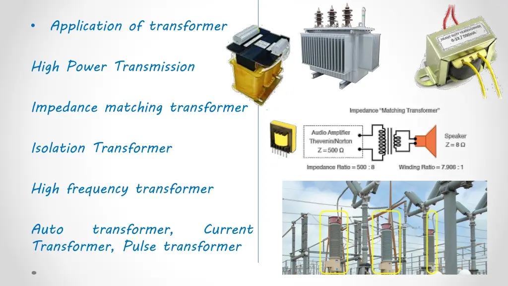 application of transformer