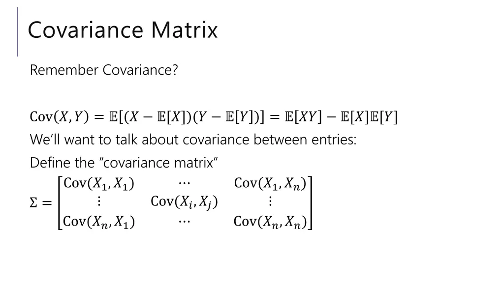 covariance matrix