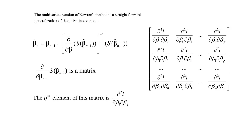 the multivariate version of newton s method
