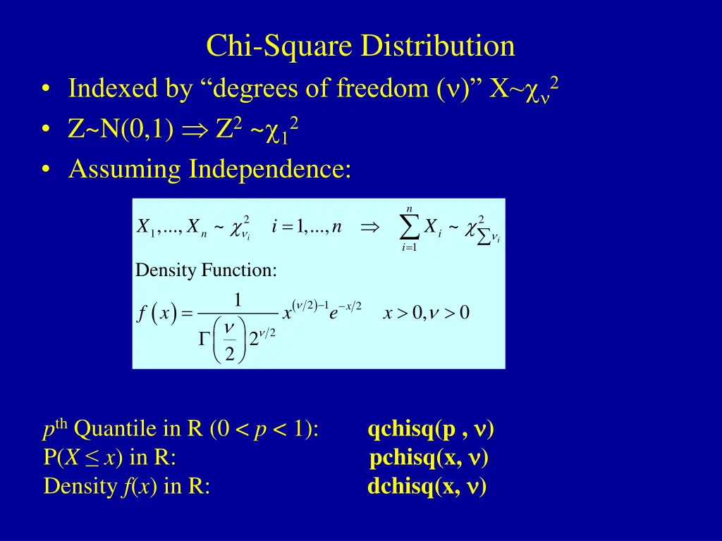chi square distribution