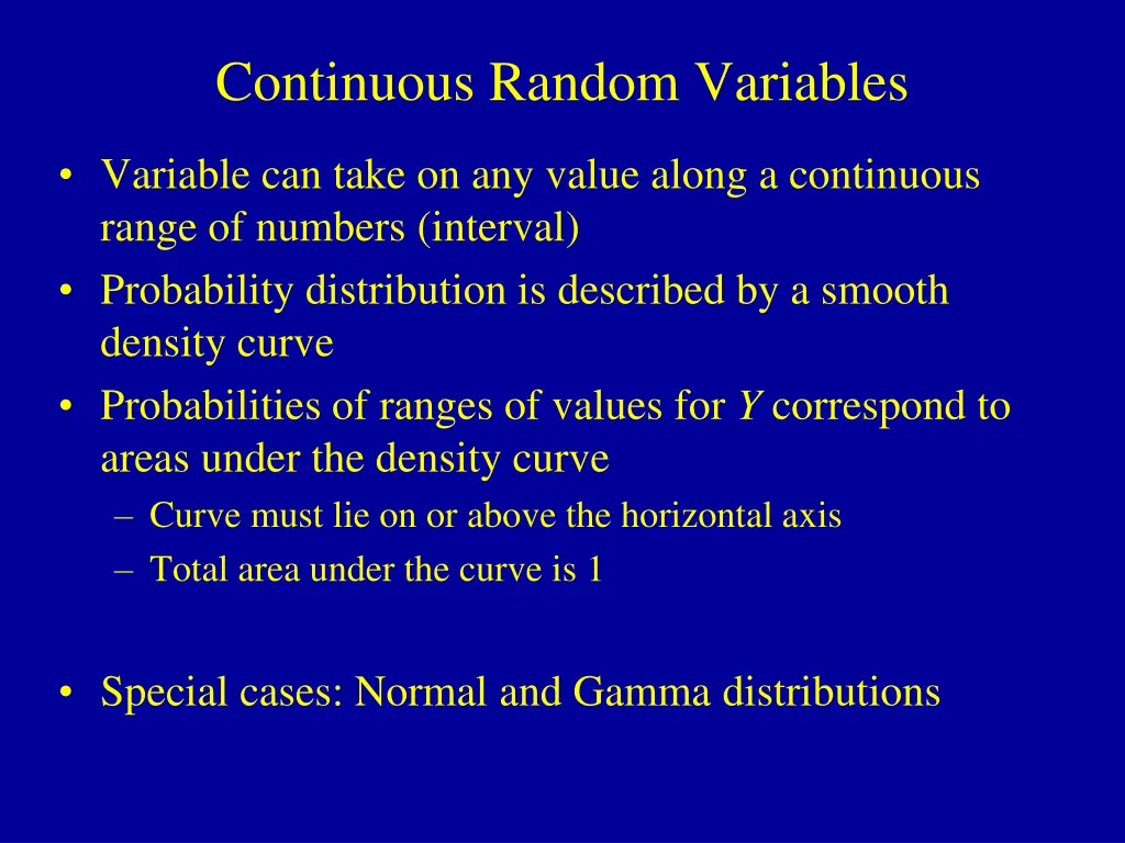 continuous random variables