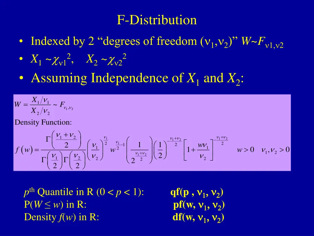 f distribution