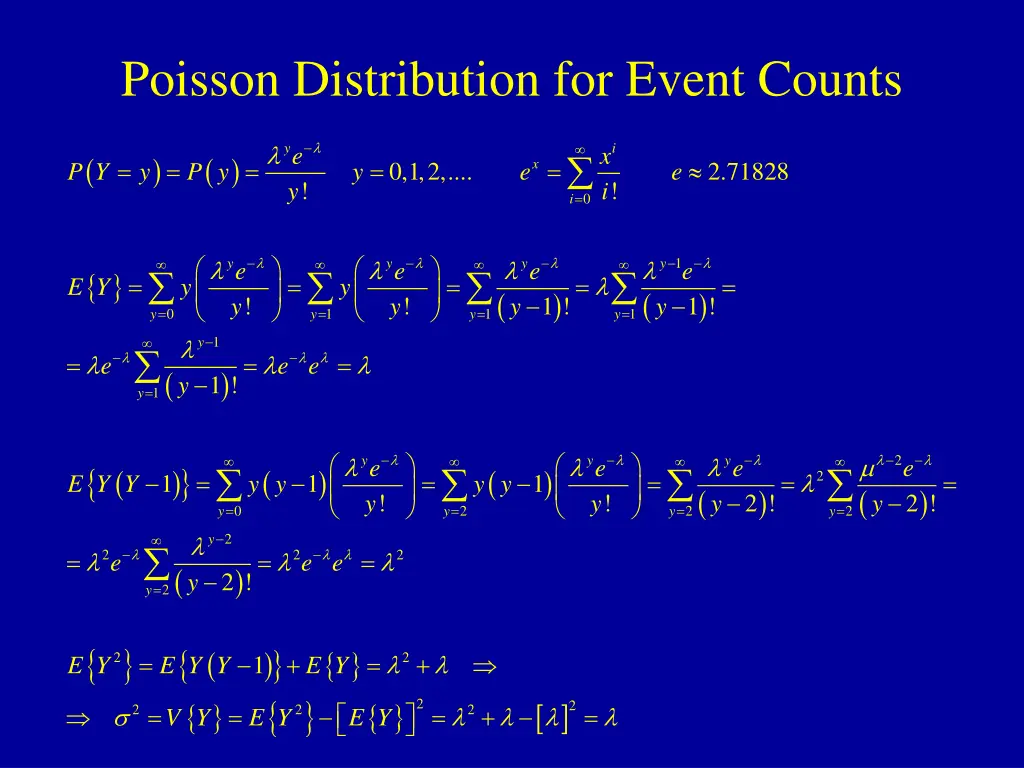 poisson distribution for event counts 1