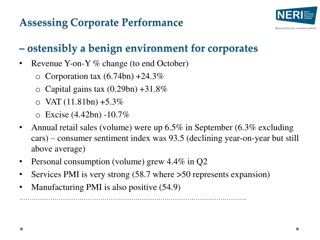 assessing corporate performance