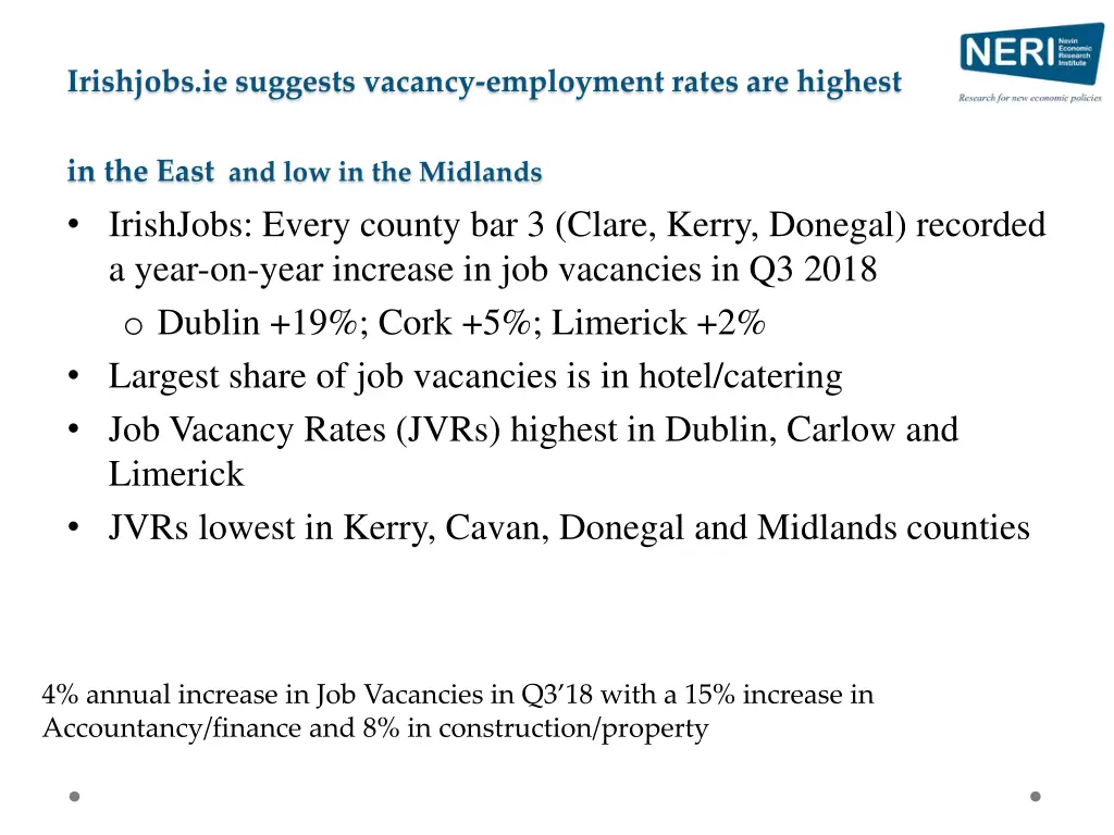 irishjobs ie suggests vacancy employment rates