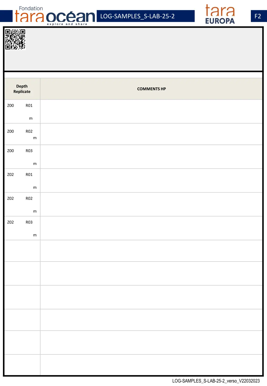 log samples s lab 25 2 1