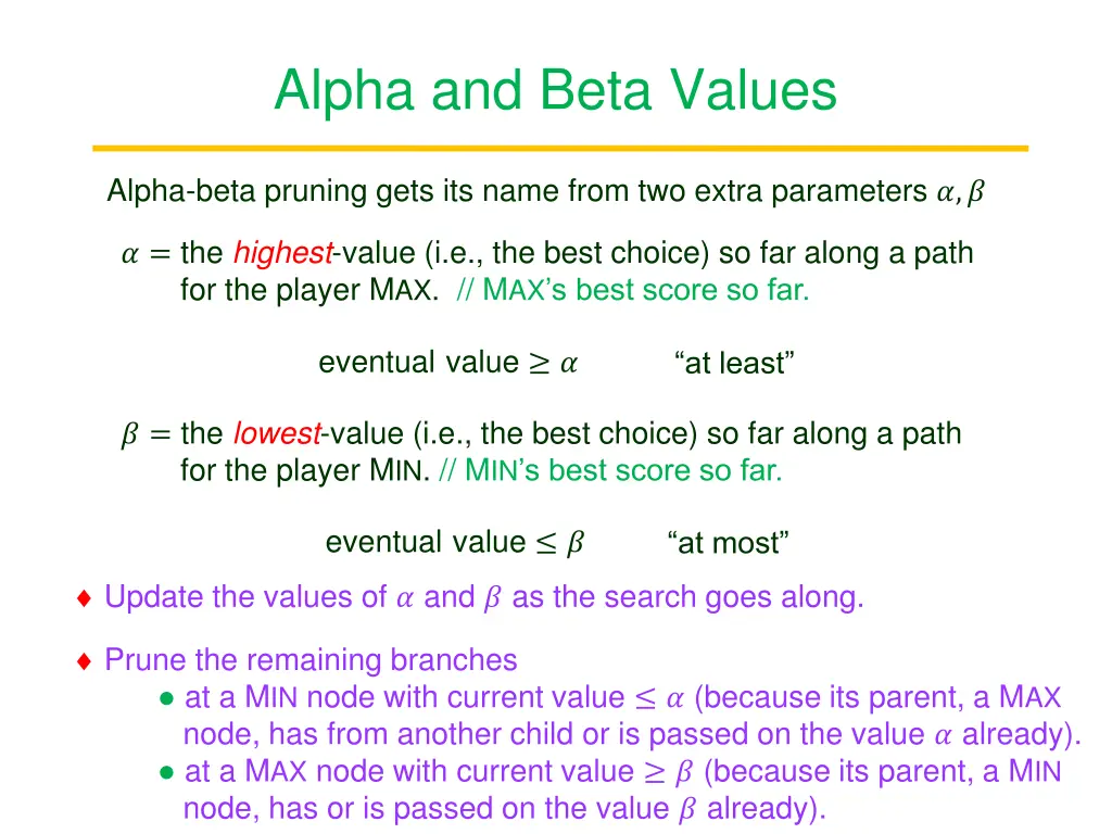 alpha and beta values