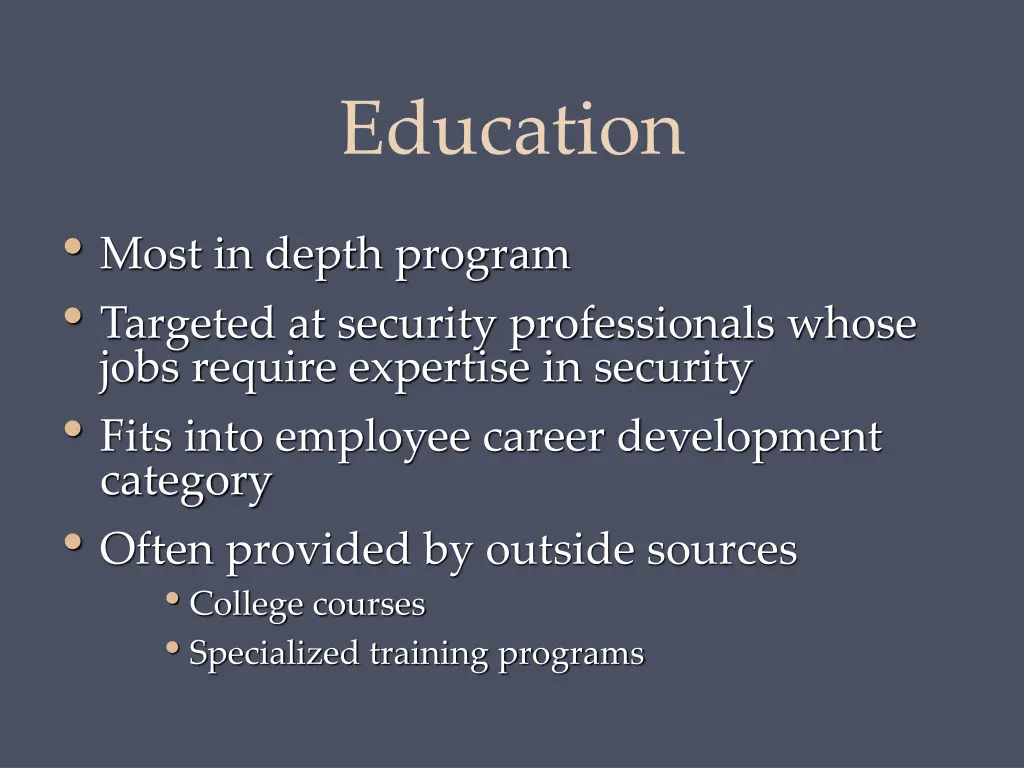 education
