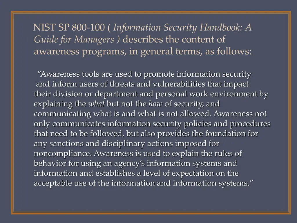 nist sp 800 100 information security handbook