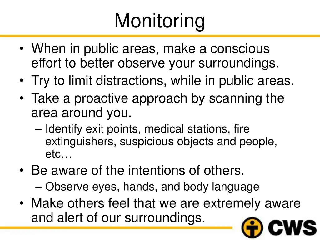 monitoring